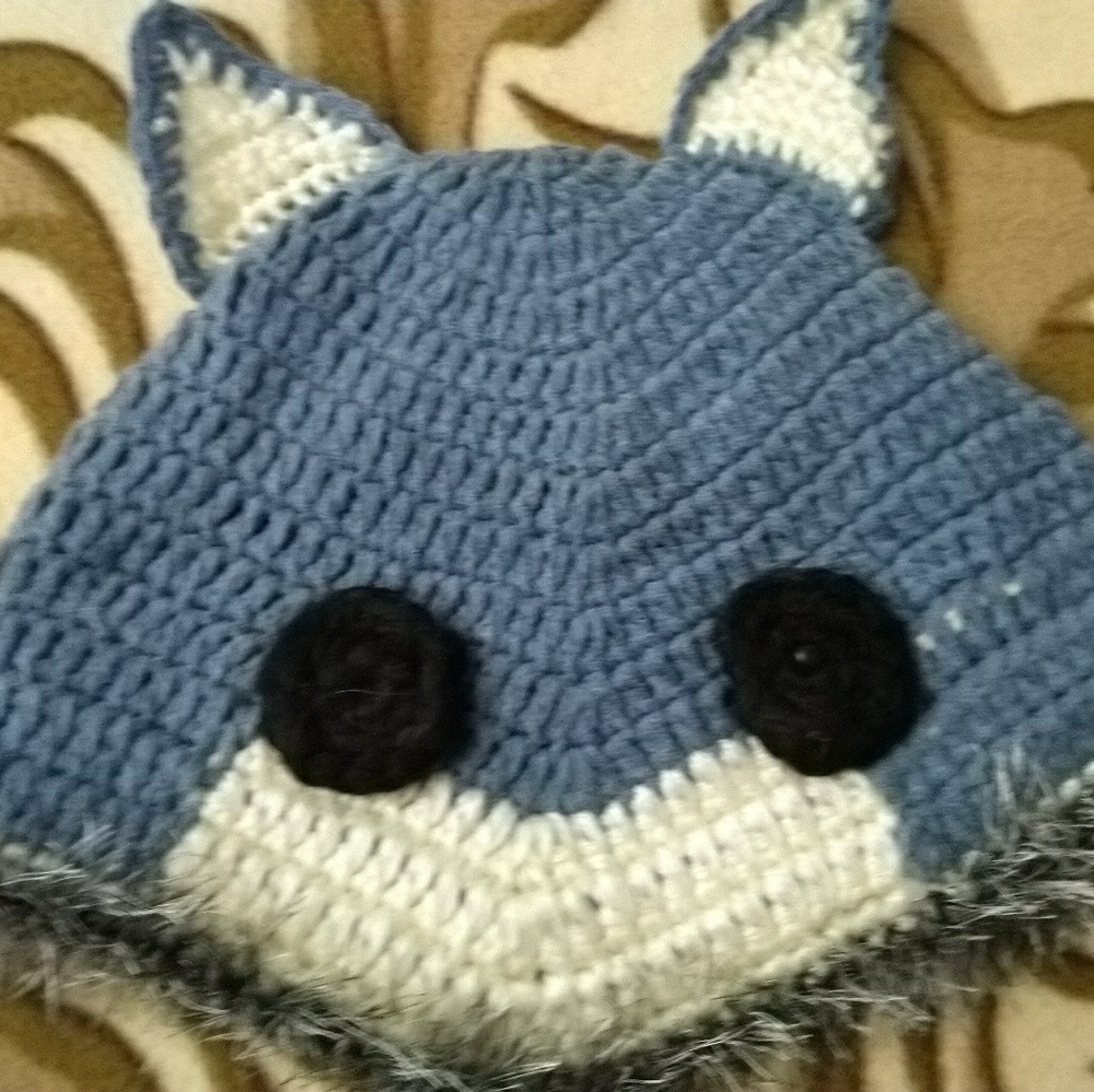 Gray wolf hat